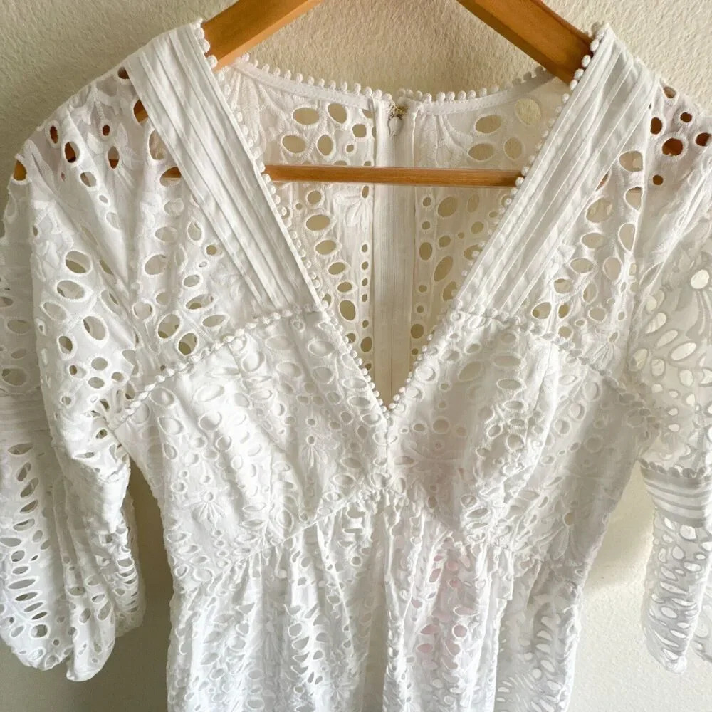 Lilly Pulitzer New Lucinda Dress Resort White Petal Eyelet Size 6 - Picture 5 of 13